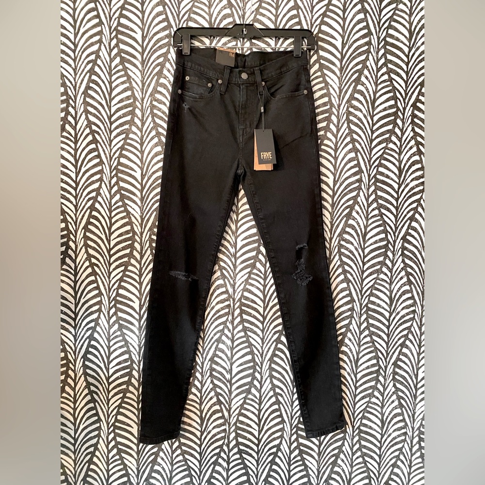 NWT Frye High-Rise Skinny Black Denim 25